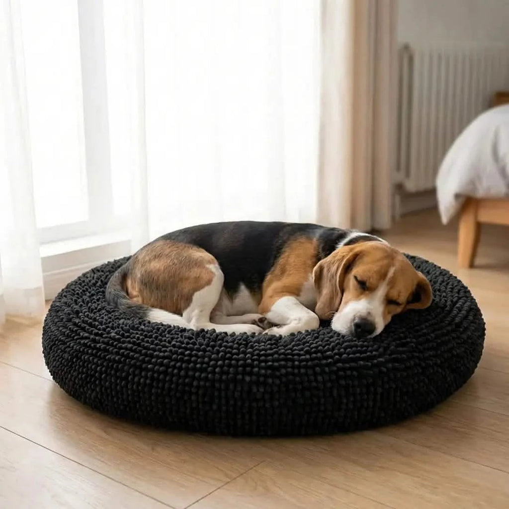 Chenille Cloud Dog Bed – Round Quick-Dry Pet Bed with Washable Cover - image 13
