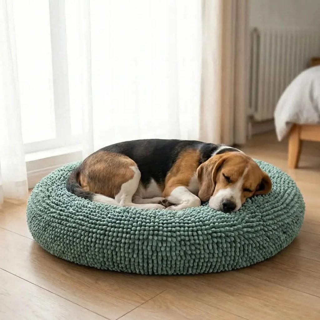 Chenille Cloud Dog Bed – Round Quick-Dry Pet Bed with Washable Cover - image 14