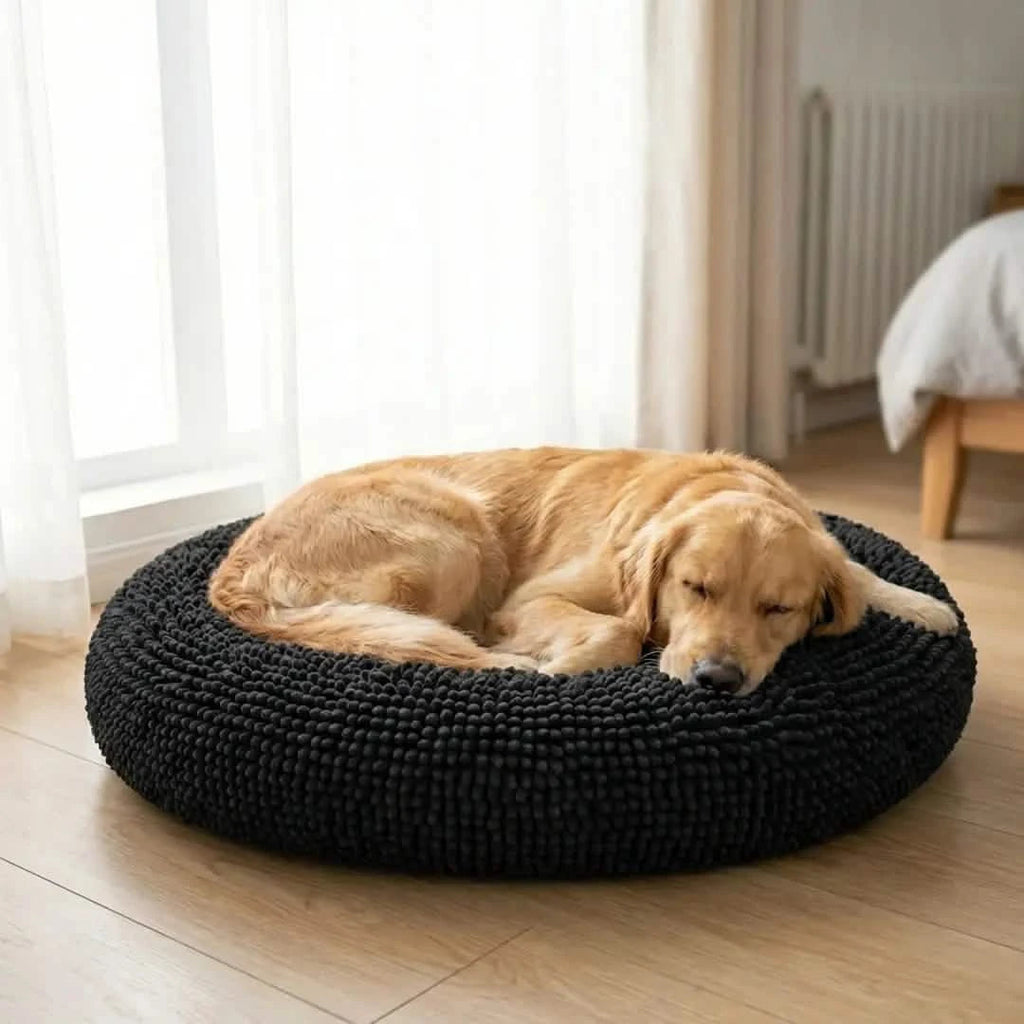 Chenille Cloud Dog Bed – Round Quick-Dry Pet Bed with Washable Cover - image 20