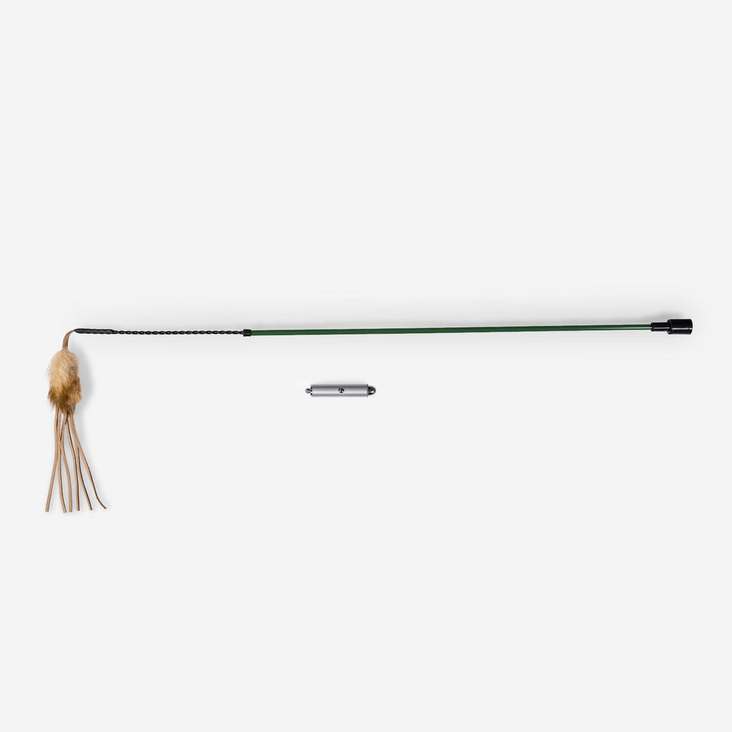 Cat Teaser Wand with Laser Pointer – Feather-Tipped Wand for Indoor Play - image 4