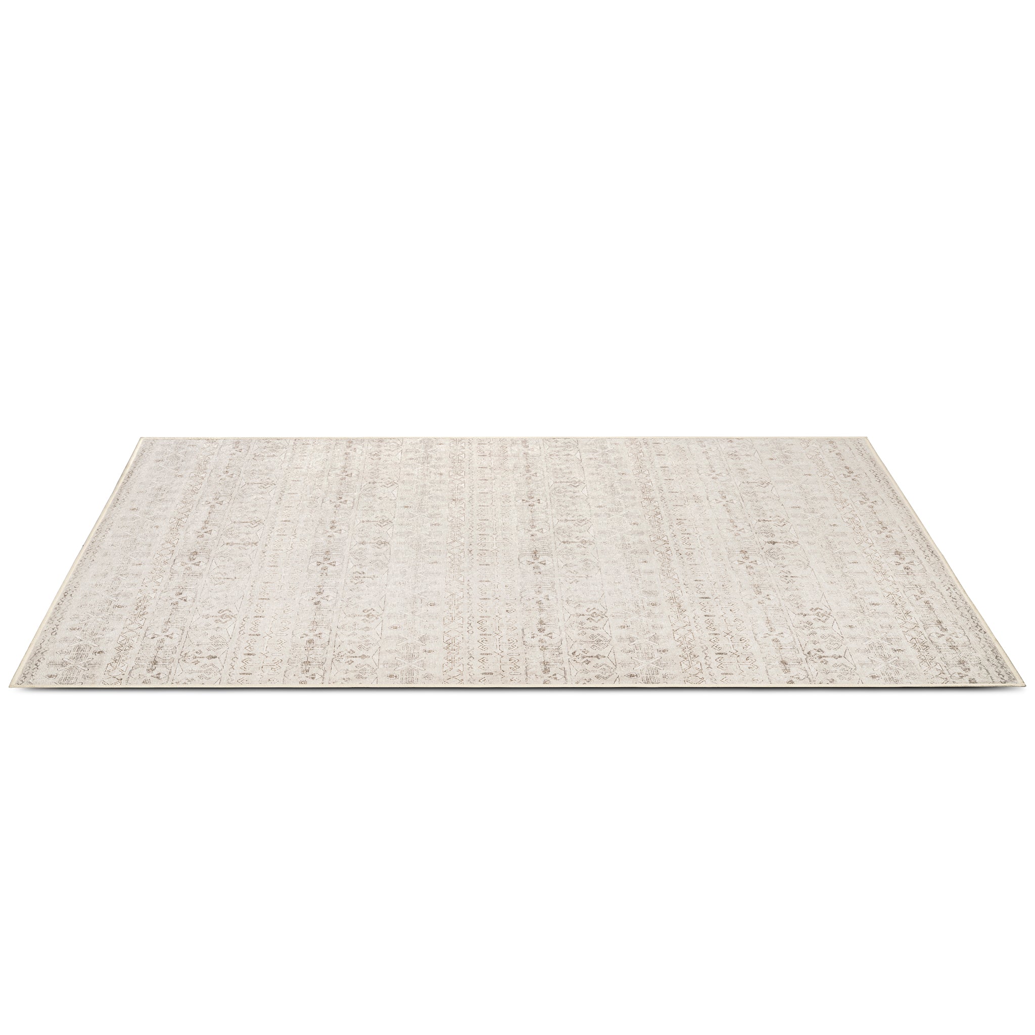 Washable Area Rug – Moroccan-Inspired Ivory Design with Non-Slip Pad - image 11