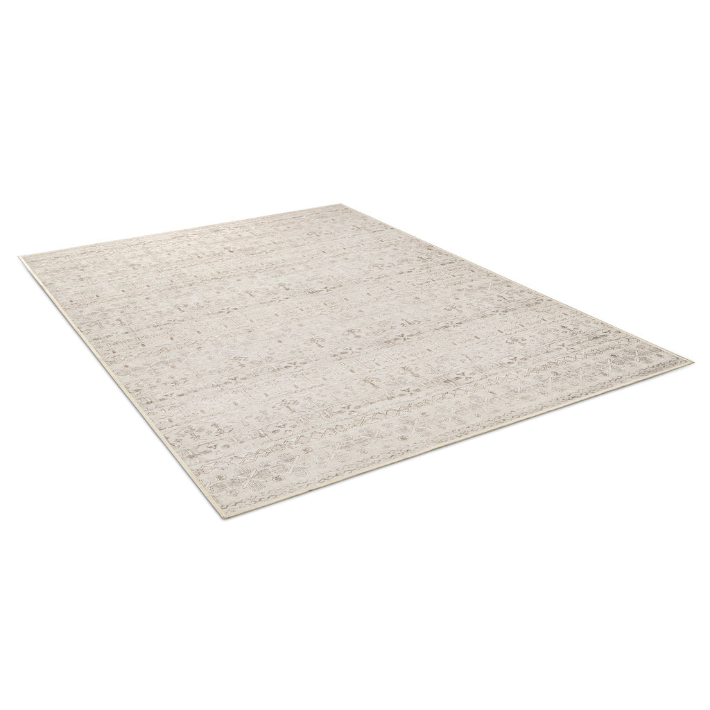 Washable Area Rug – Moroccan-Inspired Ivory Design with Non-Slip Pad - image 12