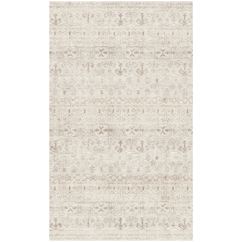 Washable Area Rug – Moroccan-Inspired Ivory Design with Non-Slip Pad - image 14