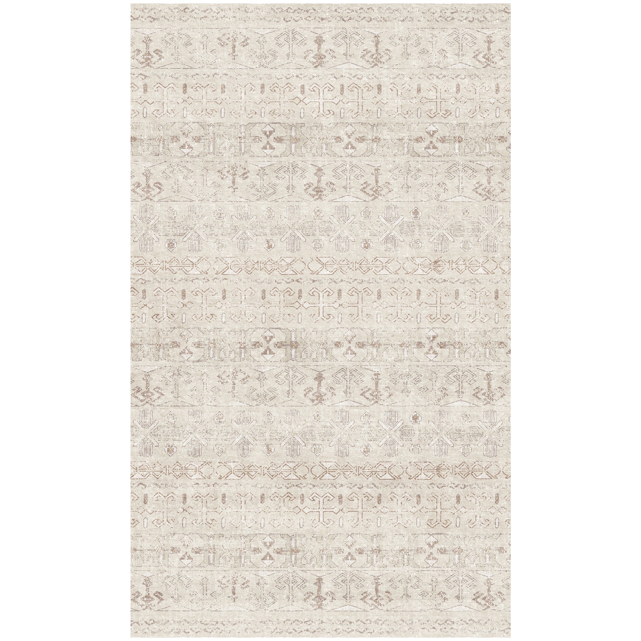 Washable Area Rug – Moroccan-Inspired Ivory Design with Non-Slip Pad - image 14