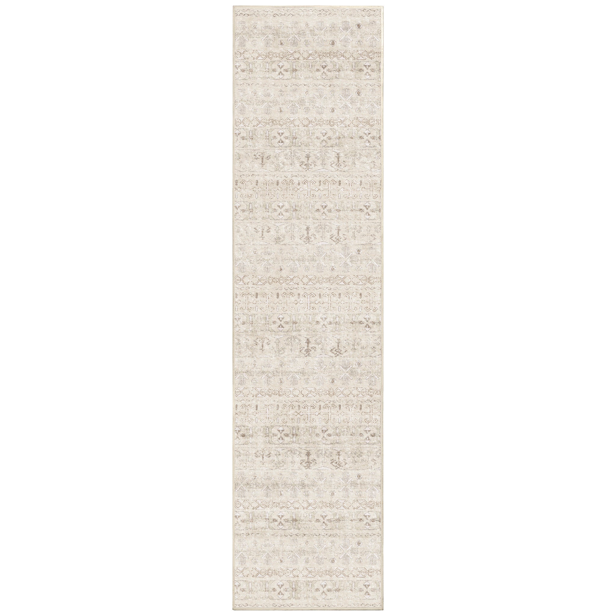 Washable Area Rug – Moroccan-Inspired Ivory Design with Non-Slip Pad - image 16