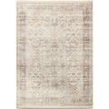 Washable Fringed Area Rug – Persian-Style Taupe Rug with Decorative Fringe - image 1