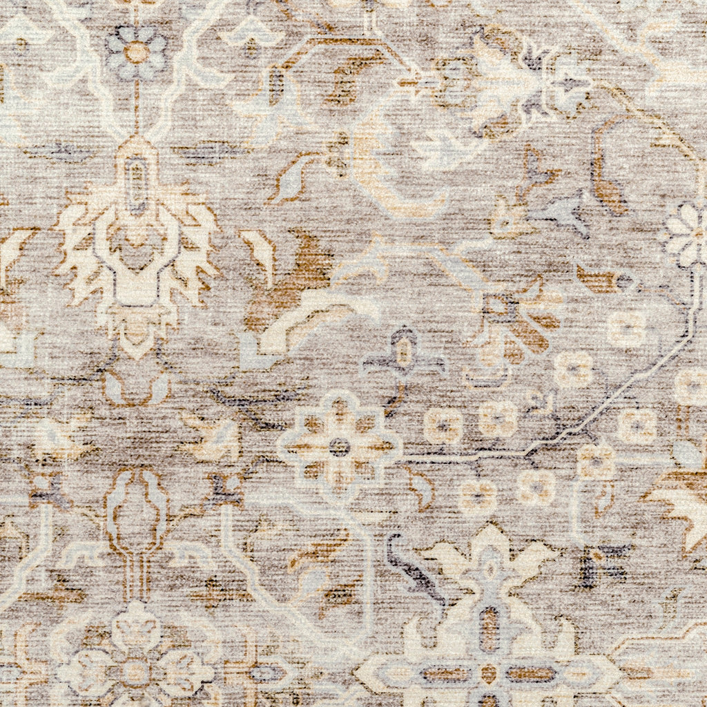 Washable Fringed Area Rug – Persian-Style Taupe Rug with Decorative Fringe - image 13
