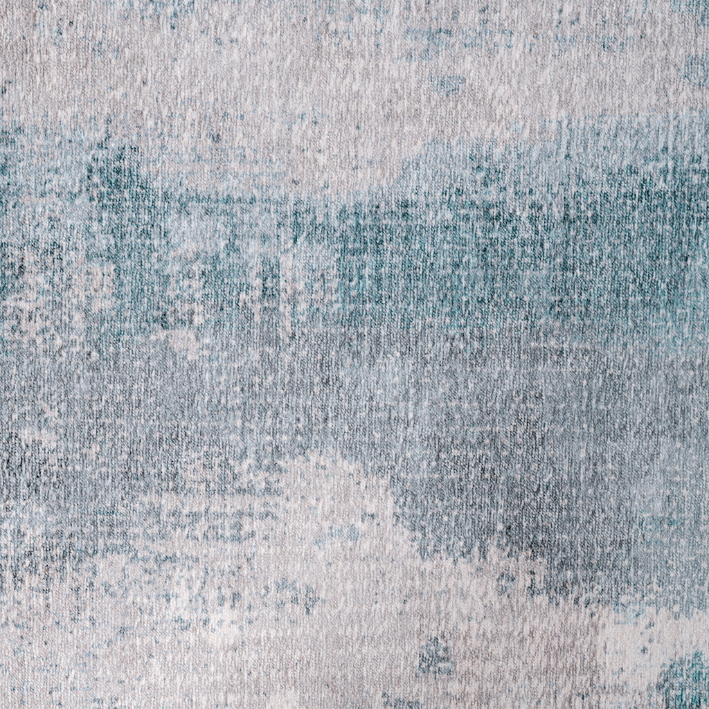 Washable Area Rug – Watercolour Abstract in Sand & Sea Tones - image 5
