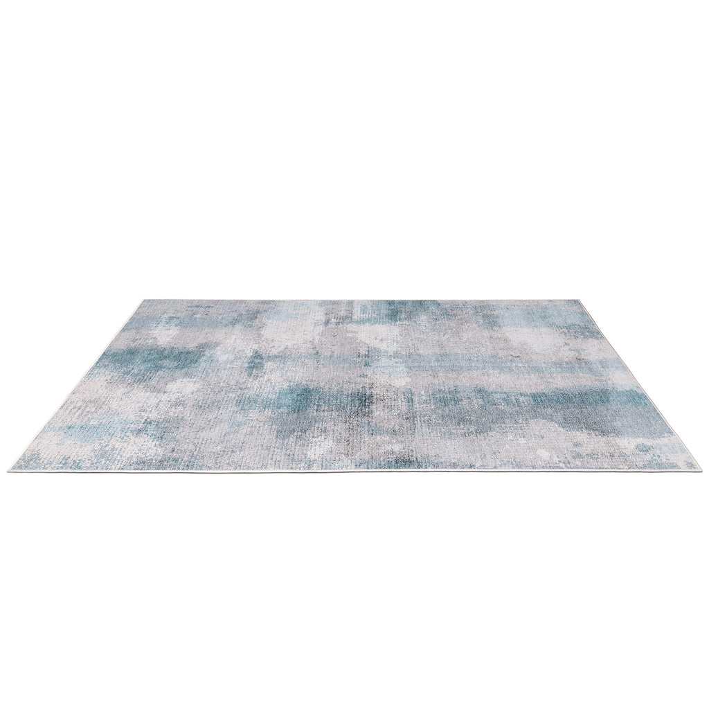 Washable Area Rug – Watercolour Abstract in Sand & Sea Tones - image 9