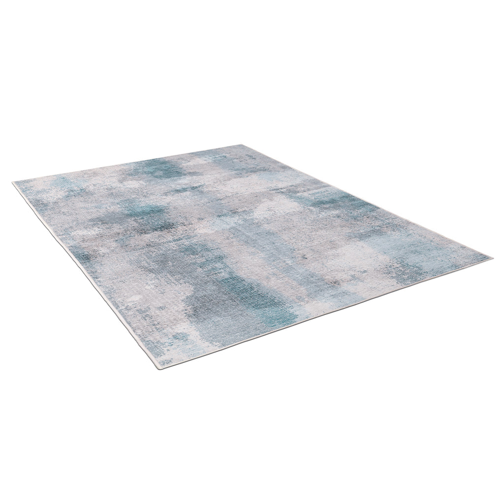 Washable Area Rug – Watercolour Abstract in Sand & Sea Tones - image 10
