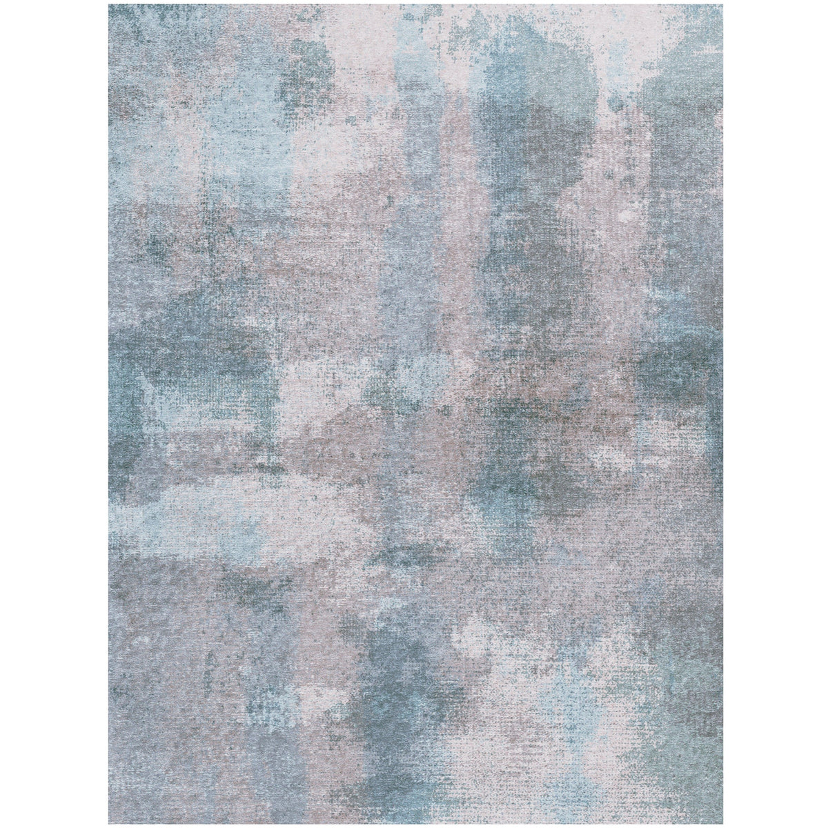 Washable Area Rug – Watercolour Abstract in Sand & Sea Tones - image 11