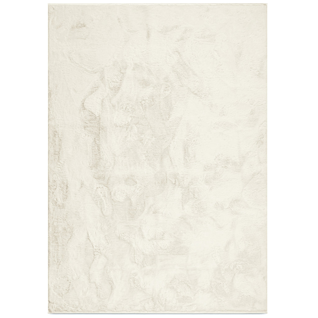 Washable Faux Fur Rug – Plush Ivory Shag Rug for Pet Homes - image 1