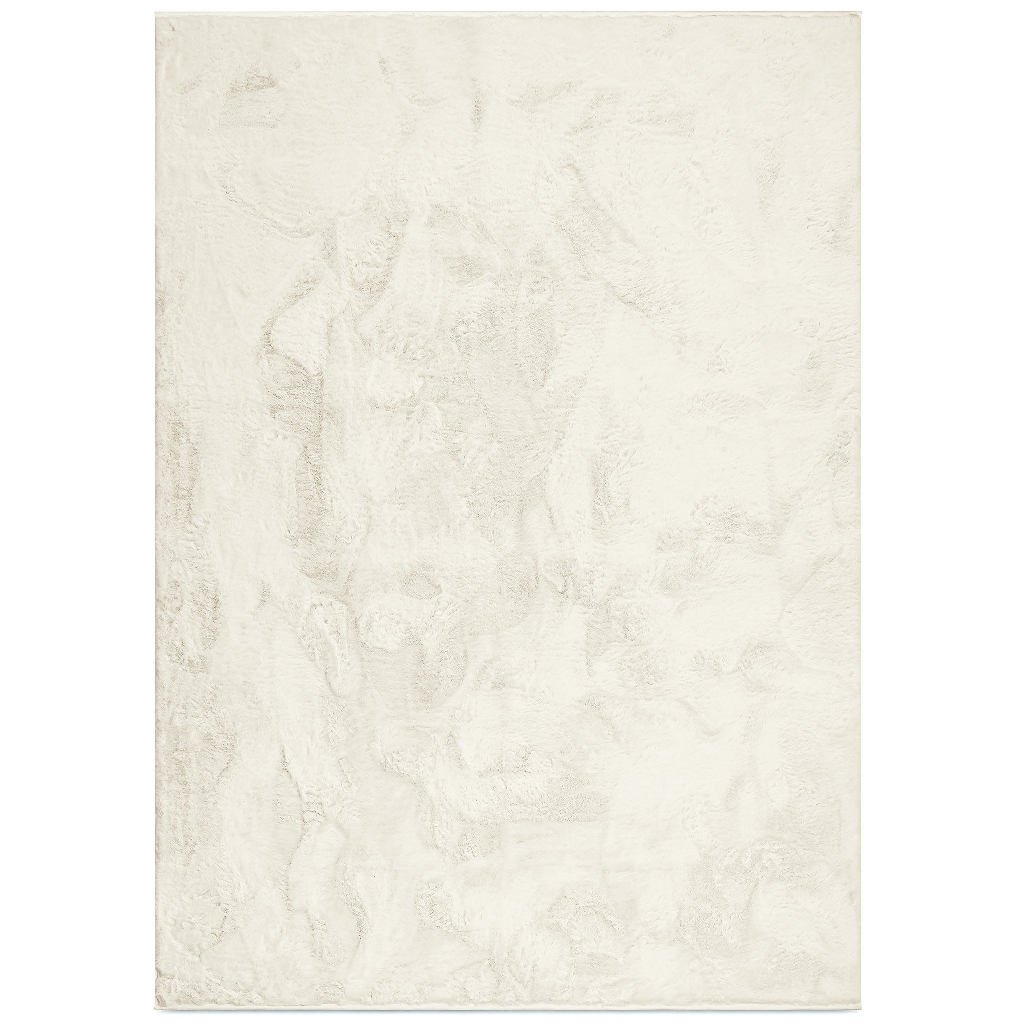 Washable Faux Fur Rug – Plush Ivory Shag Rug for Pet Homes - image 1
