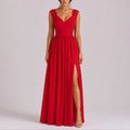 Isadora Lace Shoulder Chiffon Maxi Dress - image 1