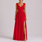Isadora Lace Shoulder Chiffon Maxi Dress - image 1