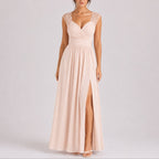 Isadora Lace Shoulder Chiffon Maxi Dress - image 4