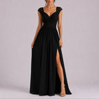 Isadora Lace Shoulder Chiffon Maxi Dress - image 6