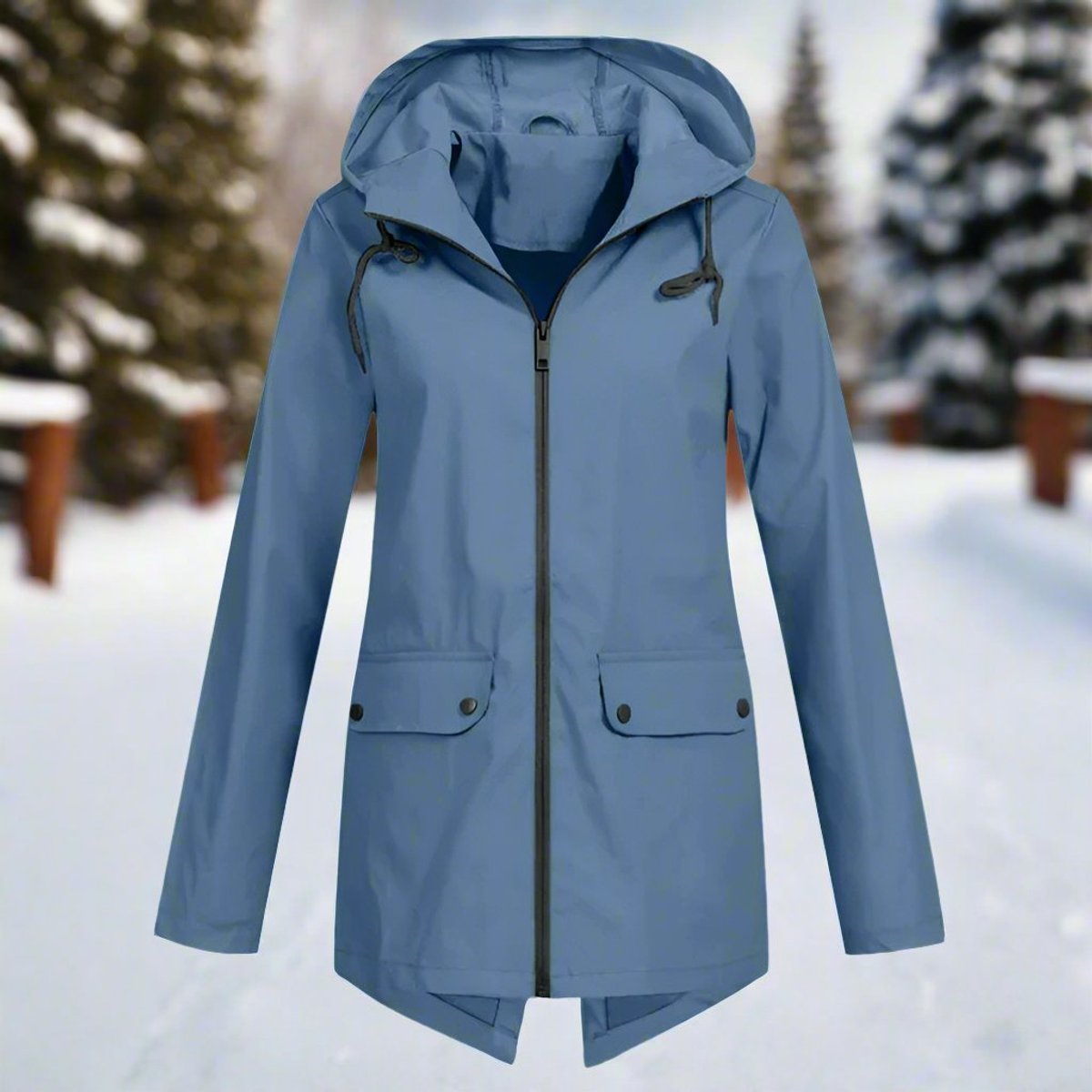 Marisol Longline Hooded Rain Jacket - image 2